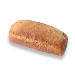Pane ai semi di lino molto saporito e ricco di fibre e proteine, realizzato con frumento integrale di filiera e semi di lino scuri ricchi di omega tre, con lievito madre lavorato a mano, lunga lievitazione, pane rustico ha un buon contenuto di fibre, sapore rustico molto piacevole, si abbina bene con ogni piatto.