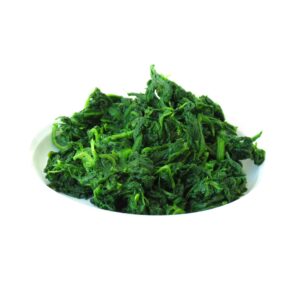 contorno pronto di spinaci al vapore biologici