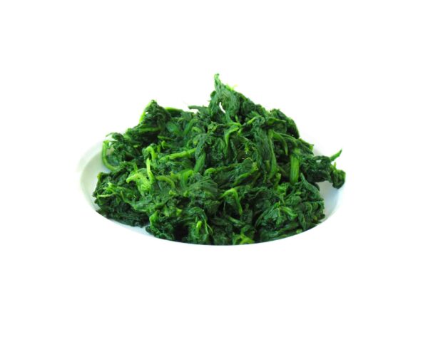 contorno pronto di spinaci al vapore biologici