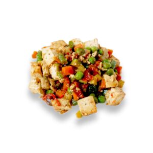 Arcobaleno secondo piatto pronto a base di tofu e verdure