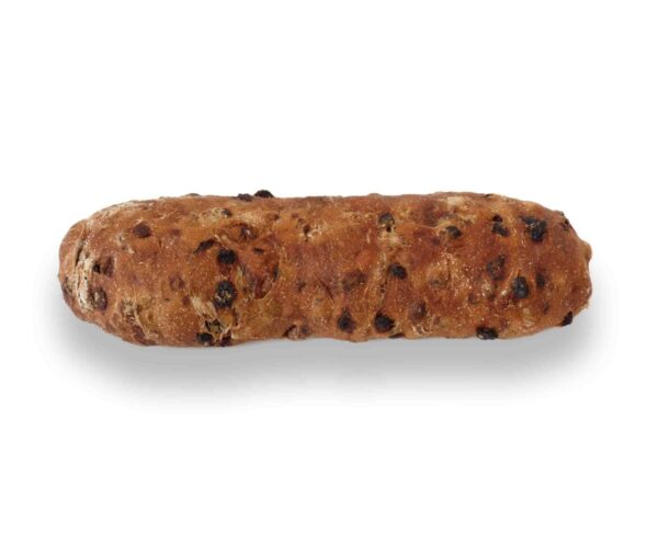 Pagnotta intera di Panfrutto biologico con frutta secca (uvetta, fichi, albicocche, mandorle e nocciole)
