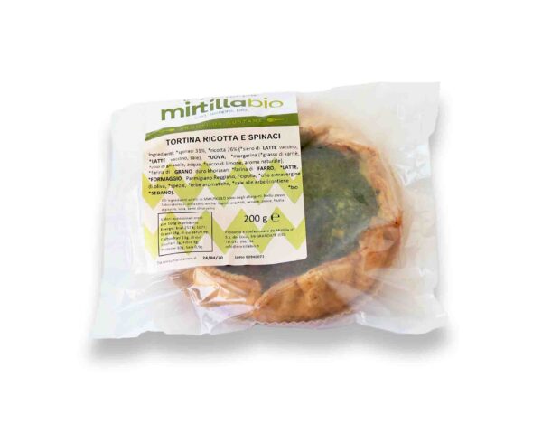 piatto unico Tortina ricotta e spinaci confezionata