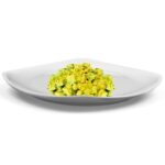 Secondo Pronto tempeh vegan ai porri bio servito su piatto