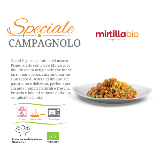 piatto pronto Campagnolo con farromonococco con descrizione e immagine come scaldare